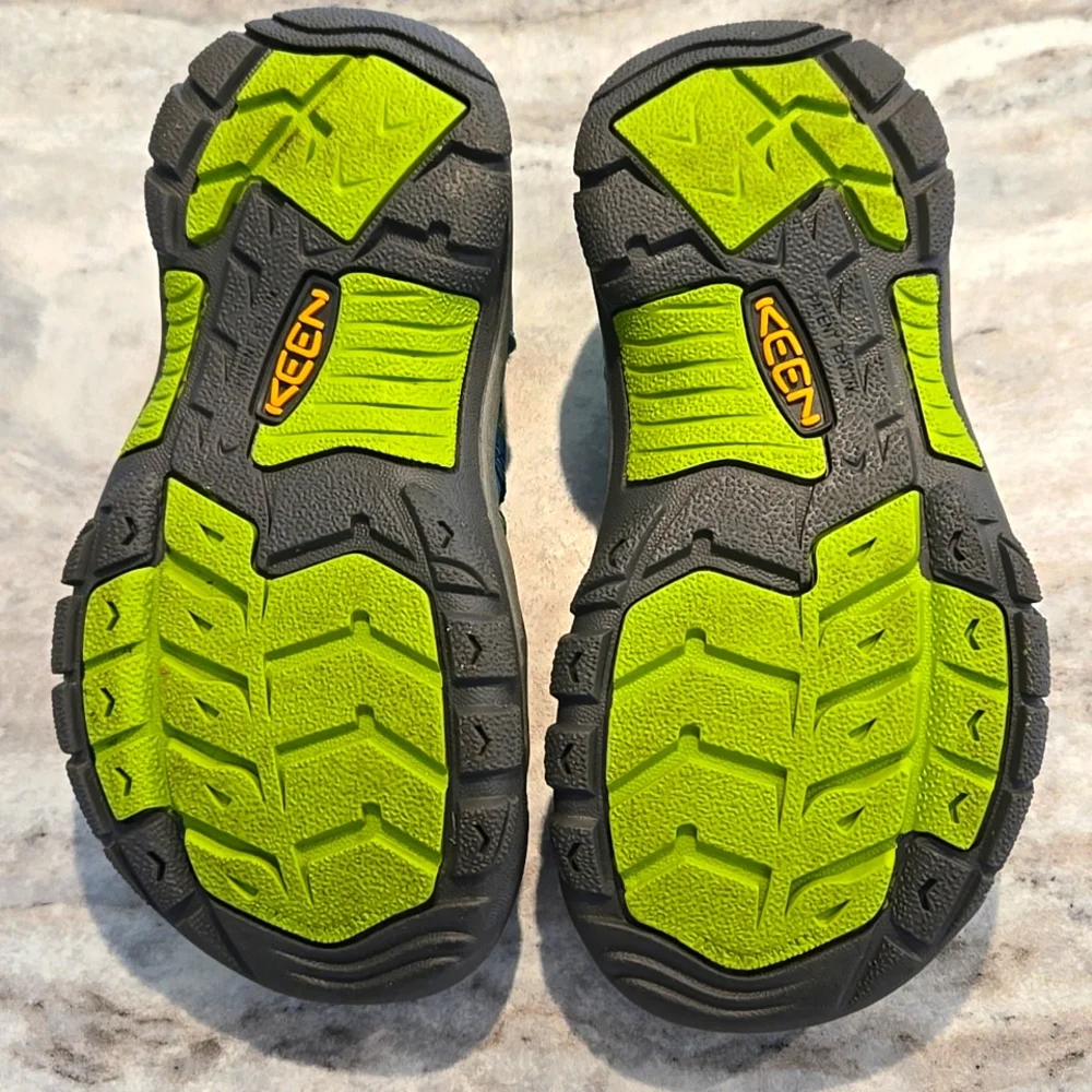 Kids Blue and Yellow Keen Sandals‎